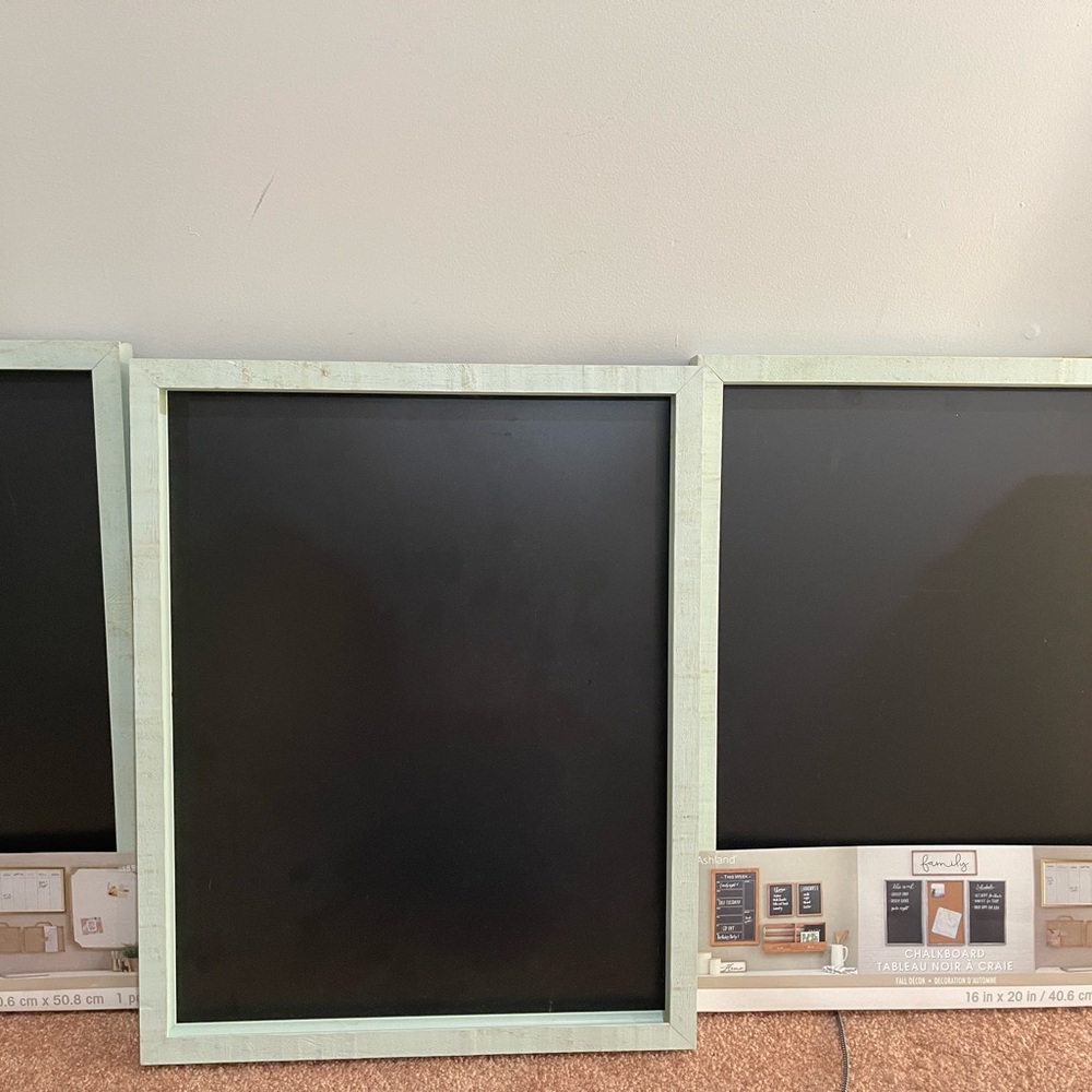 3 16x20 Black Chalkboard Wall Decor